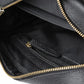 Men's Personalized Black Leather Messenger Bag