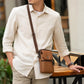 Men's Genuine Cowhide Phone Crossbody Pouch