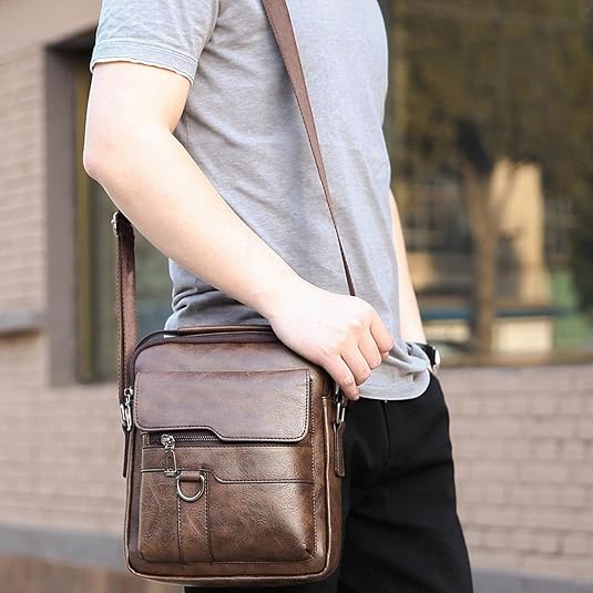 Men's Vintage Crossbody Shoulder Bag – Business Casual