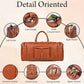 Men's Vintage Leather Duffel with Brass Rivets – 28