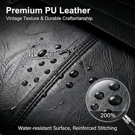 Men's Vintage Leather Laptop Briefcase 16" – Crossbody