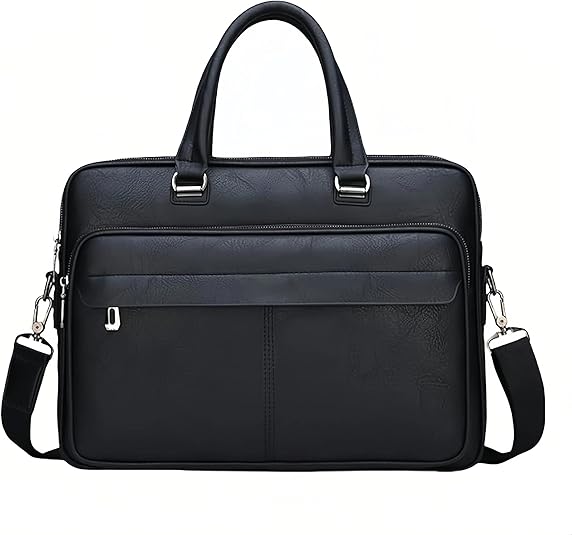 Men's Vintage Leather Laptop Briefcase 16" – Crossbody
