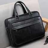Men's Vintage Leather Laptop Briefcase 16" – Crossbody