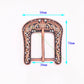 Men's Vintage Western Cowboy Belt Buckle - Engraved Brass Tone Rhinestone Flower (38mm)