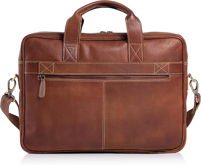 Men's Water Buffalo Leather Office Satchel – 16" Laptop