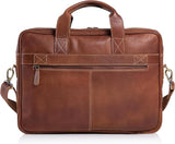 Men's Water Buffalo Leather Office Satchel – 16" Laptop