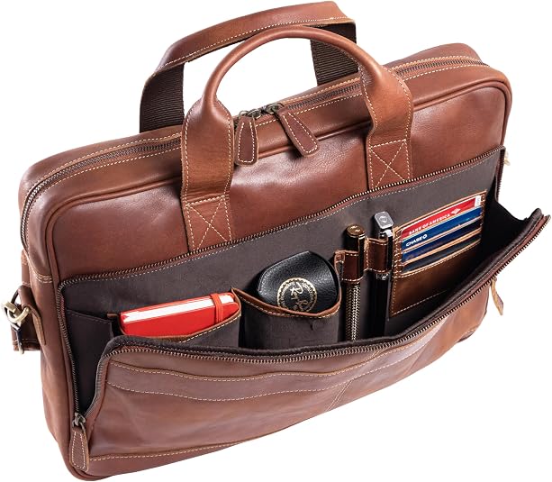 Men's Water Buffalo Leather Office Satchel – 16" Laptop