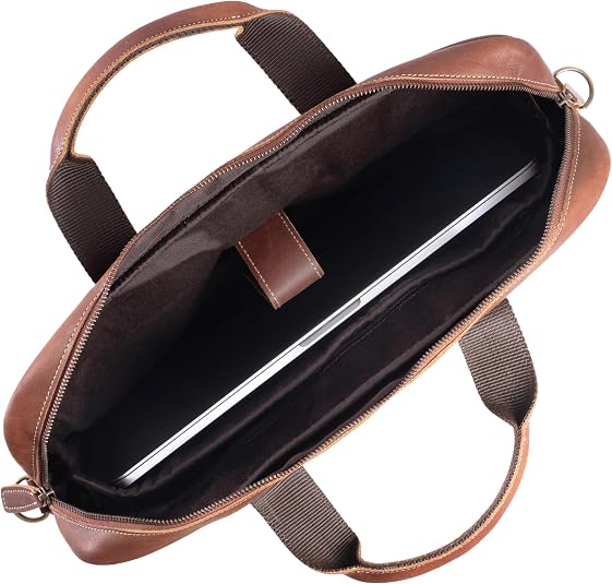 Men's Water Buffalo Leather Office Satchel – 16" Laptop