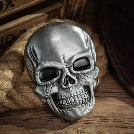 Men's & Women's Skeleton Skull Belt Buckle - Unique Stainless Steel Western Fashion