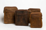 Men's Full Grain Leather Messenger Crossbody Bag