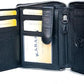 Metal Zip-Around Leather Wallet for Men