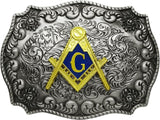 Monogram Design Fraternal Cowboy Belt Buckle