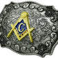 Monogram Design Fraternal Cowboy Belt Buckle
