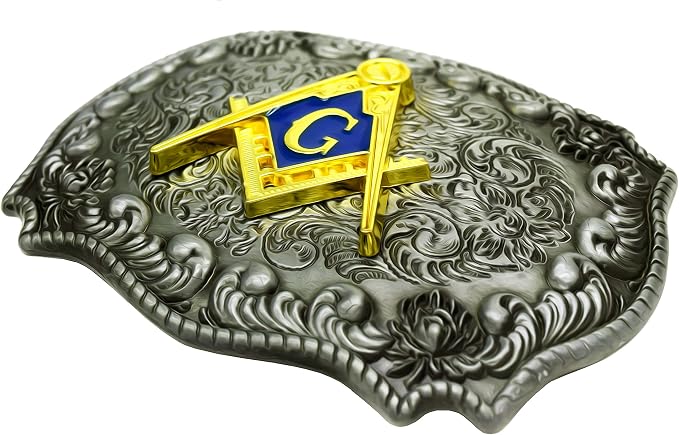 Monogram Design Fraternal Cowboy Belt Buckle