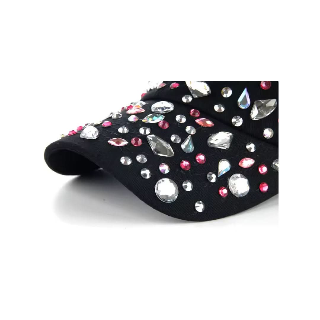 Multi-Color Engraved Rhinestone Baseball Cap – Dazzling Summer Style