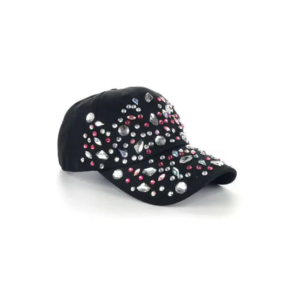 Multi-Color Engraved Rhinestone Baseball Cap – Dazzling Summer Style