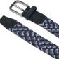 Multicolor Woven Stretch Belt with Zinc Alloy Buckle