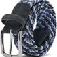 Multicolor Woven Stretch Belt with Zinc Alloy Buckle