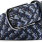 Multicolor Woven Stretch Belt with Zinc Alloy Buckle