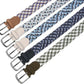 Multicolor Woven Stretch Belt with Zinc Alloy Buckle