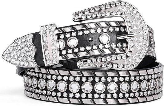 Rhinestone Screw-Lock Western Belt - Bohemian Bling Strap