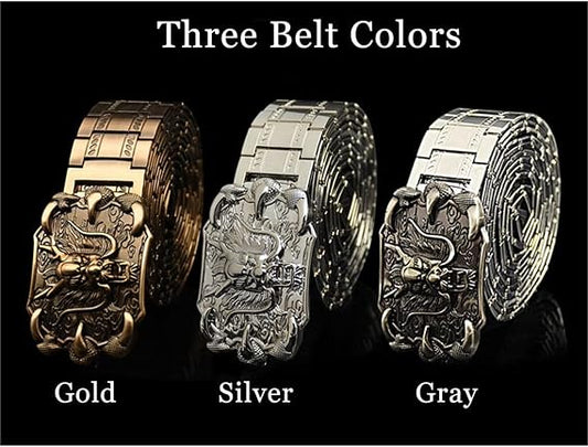 Adjustable Stainless Steel Western Engraved Belt for Men