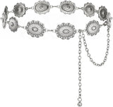 Oval Link Boho Chain Belt - Click Buckle Waist Chain
