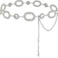 Oval Rhinestone Concho Statement Belt - Heavy Metal Bling