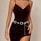 Oval Rhinestone Concho Statement Belt - Heavy Metal Bling