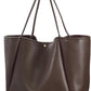Oversized PU Leather Weekender Tote Bag