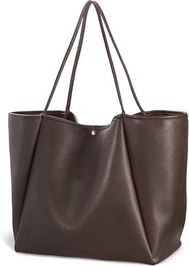 Oversized PU Leather Weekender Tote Bag