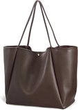 Oversized PU Leather Weekender Tote Bag