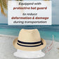 Oversized XXL Straw Fedora Hat - Packable Panama Style