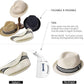 Oversized XXL Straw Fedora Hat - Packable Panama Style