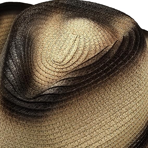 Packable Straw Cowboy Hat - Wide Brim UPF 50 Sun Hat