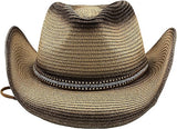 Packable Straw Cowboy Hat - Wide Brim UPF 50 Sun Hat