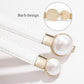 Pearl Buckle Skinny Leather Belt - Elegant Gold Design
