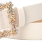 Pearl Rhinestone Denim Visor Cap - Y2K UV Protection