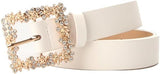 Pearl Rhinestone Denim Visor Cap - Y2K UV Protection