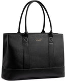 Pebbled Vegan Leather Laptop Tote Bag - 15.6