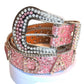 Personalized Custom Name Rhinestone Belt – Dazzling Leather Bling