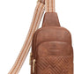 Quilted Leather Sling Bag Crossbody for Women