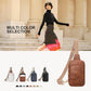 Quilted Leather Sling Bag Crossbody for Women