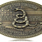 Patriotic Rattlesnake Flag Belt Buckle - Don't Tread On Me