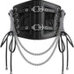 Chain-Layered Underbust Corset Belt - Goth Waspie Belt