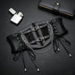 Chain-Layered Underbust Corset Belt - Goth Waspie Belt