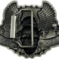 Rebel Biker Motorcycle Chain Skull & Eagle Belt Buckle, 40mm