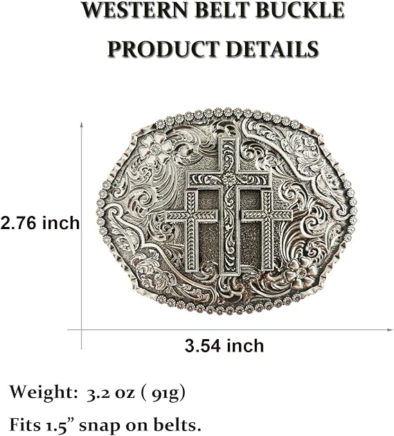 Religious Cross Western Belt Buckle – Rodeo Cowboy Style