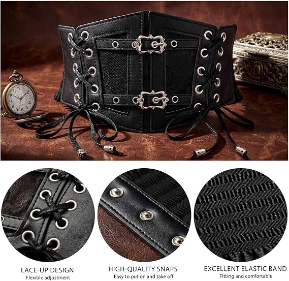 Adjustable Lace-Up Renaissance Corset Belt - Underbust Belt