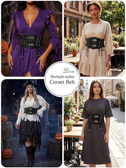 Adjustable Lace-Up Renaissance Corset Belt - Underbust Belt